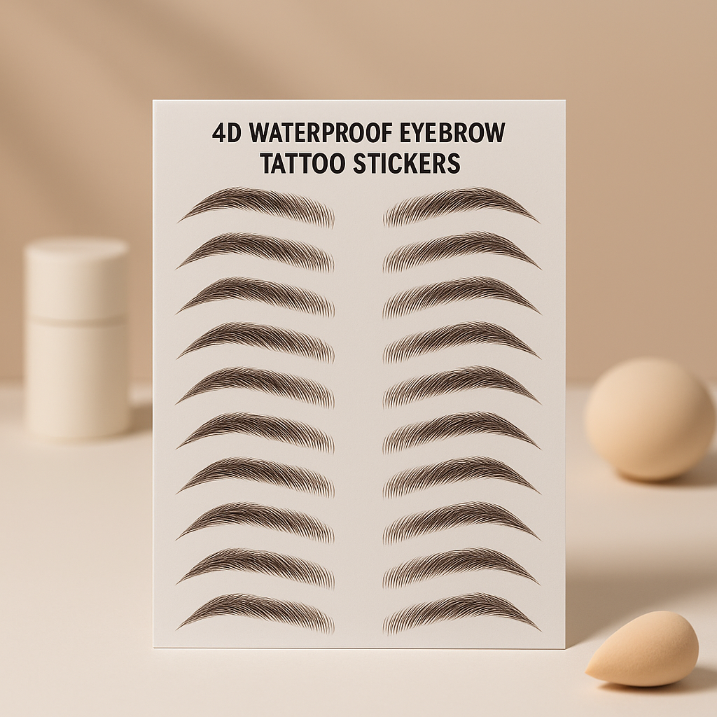 4D Waterproof Eyebrow Tattoo Stickers