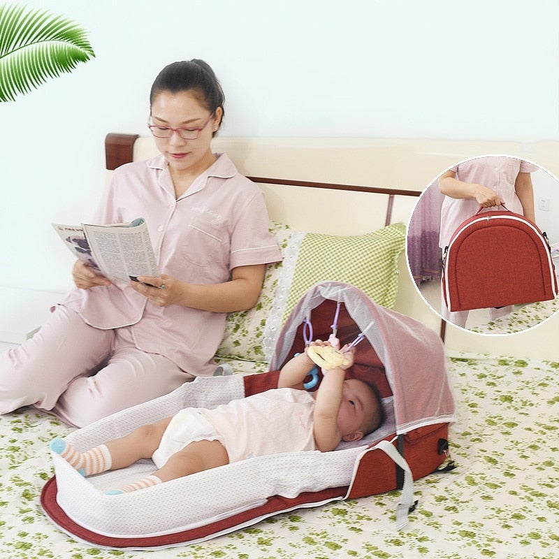 Foldable Baby Bed with Mosquito Net